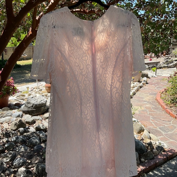 Pink lacy semi formal - Picture 2 of 4